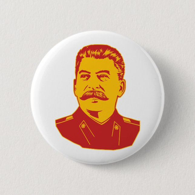 Joseph Stalin Portrait 6 Cm Round Badge (Front)