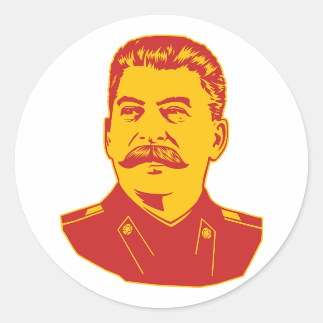 Joseph Stalin Portrait Classic Round Sticker (Front)