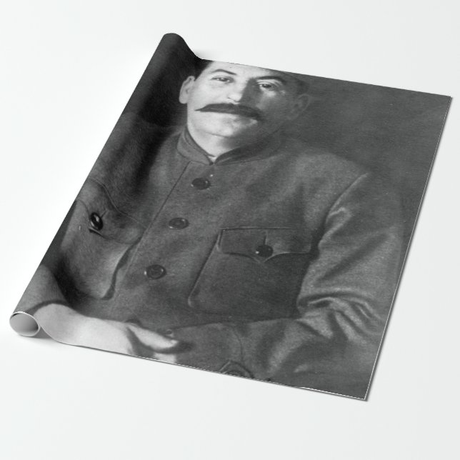 Joseph Stalin Portrait Wrapping Paper (Unrolled)