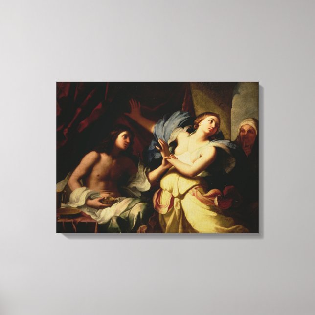 Joseph with Potiphar's Wife Canvas Print (Front)
