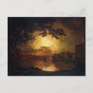 Joseph Wright-Firework Display at Castel Angelo Postcard
