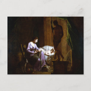 Joseph Wright of Derby Penelope Unraveling Her Web Postcard