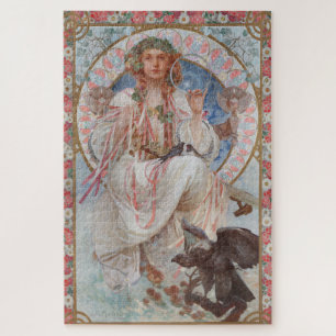 Josephine Crane Bradley as Lavia by Alphonse Mucha Jigsaw Puzzle