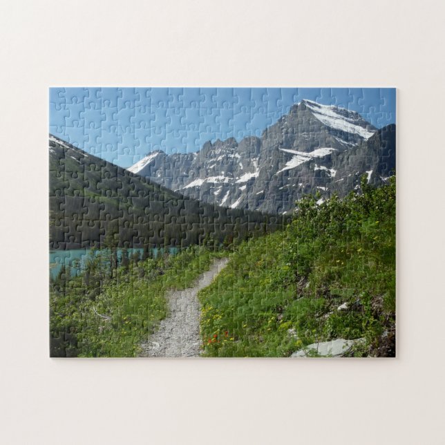 Josephine Lake Trail with Mount Guild at Glacier Jigsaw Puzzle (Horizontal)