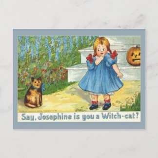 Josephine the witch Cat Postcard