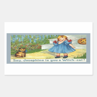 Josephine the witch Cat Rectangular Sticker