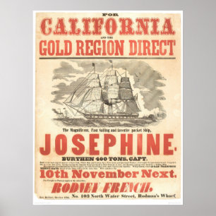 "Josephine" to California Advertisement (1280A) Poster