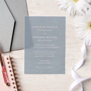 Josephine Traditional Wedding Vellum Invitations