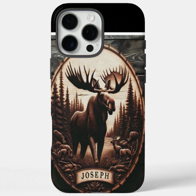 Joseph's Moose Wood Carving Case-Mate iPhone Case (Back)