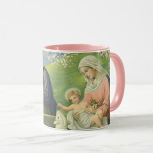 Joseph's Workshop with Mary and Baby Jesus Mug