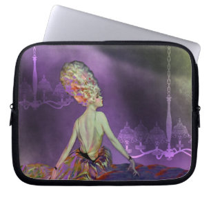 JOSETTE, 1920S FRENCH MODEL: LOVELY SPRING IRIS LAPTOP SLEEVE