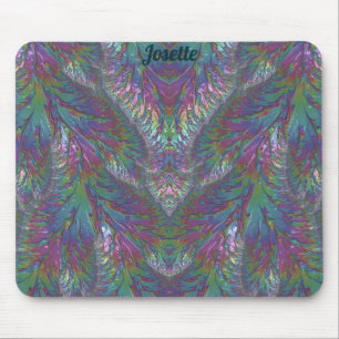 JOSETTE ~ Zany Shades Aqua Green Pink Silver Mouse Mat
