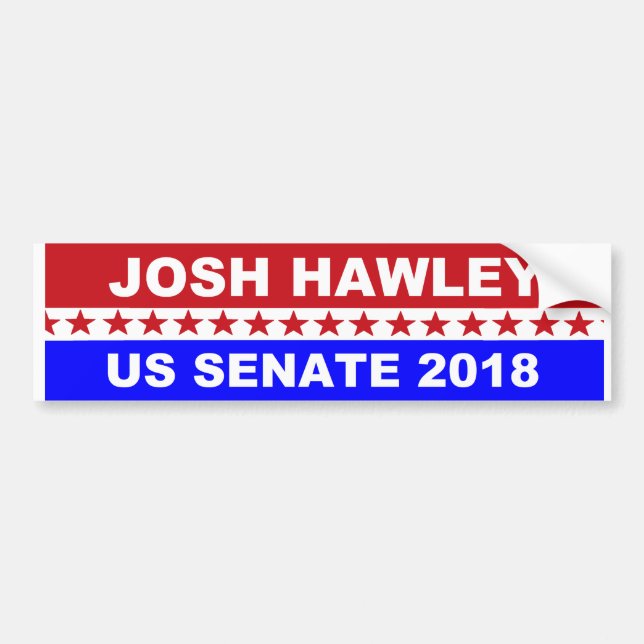 Josh Hawley Missouri US Senate 2018 popular Bumper Sticker (Front)