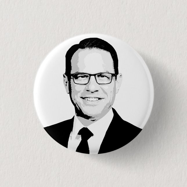 Josh Shapiro Bust 3 Cm Round Badge (Front)