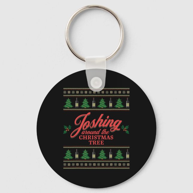 Joshing Around The Christmas Tree  Key Ring (Front)