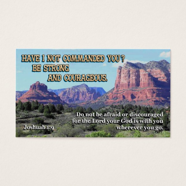 Joshua1:9  INSPIRATIONAL CARDS (Front)