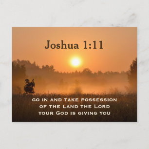 Joshua 1:11 Scripture Take Possession of the Land Postcard