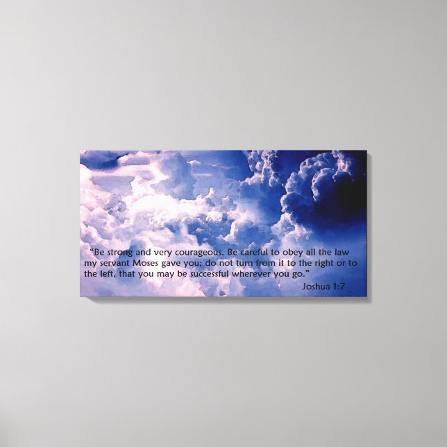 Joshua 1:7 canvas print (Front)