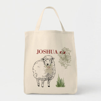 Joshua 1:8 Art Deco Christian Bible Verse Gift Tote Bag