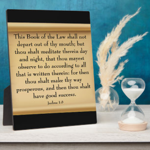 Joshua 1:8    plaque