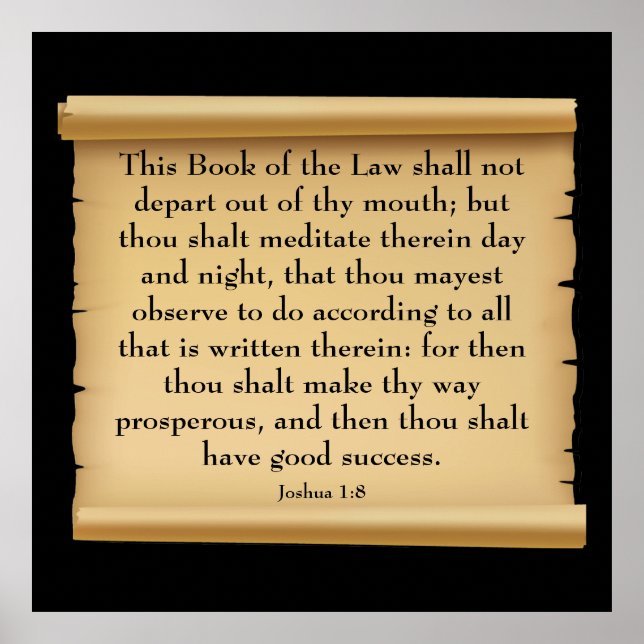Joshua 1:8  poster (Front)