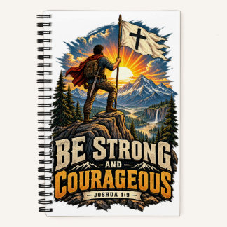 JOSHUA 1:9 Be Strong And Courageous Notebook