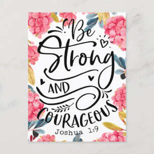 Joshua 1:9 Be Strong and Courageous Postcard