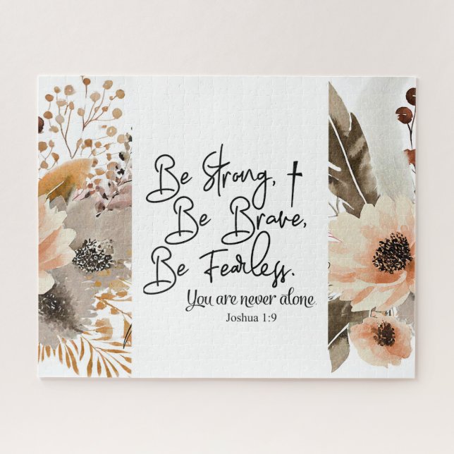 Joshua 1 9 Be Strong Be Brave Bible Verse  Jigsaw Puzzle (Horizontal)