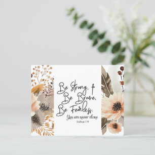 Joshua 1 9 Be Strong Be Brave Bible Verse  Postcard