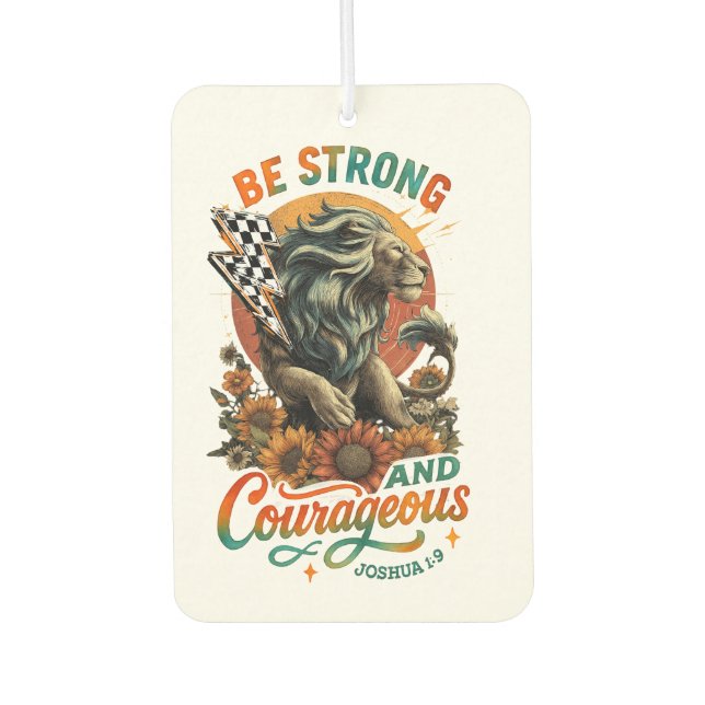 Joshua 1:9  car air freshener (Front)
