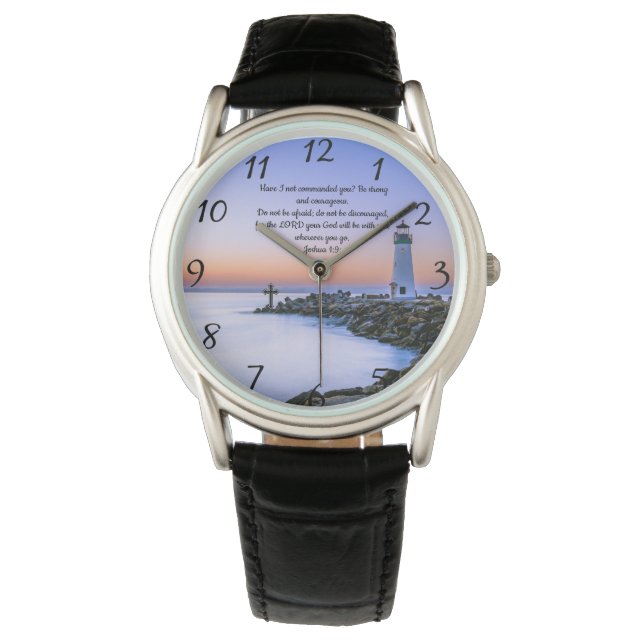 Joshua 1:9:Christian Faith prayer  Watch (Front)