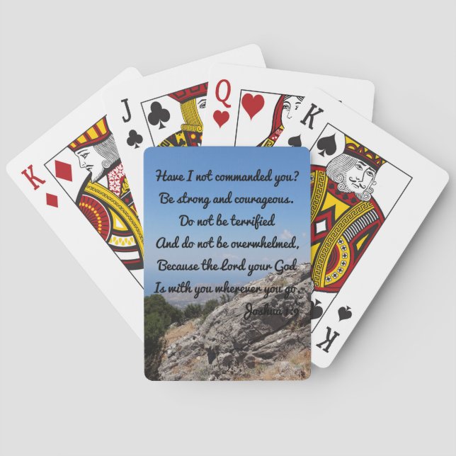 Joshua 1:9 Christian Playing Cards (Back)