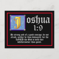 Joshua 1 9 Gold Illuminated Letter Bible Quote
