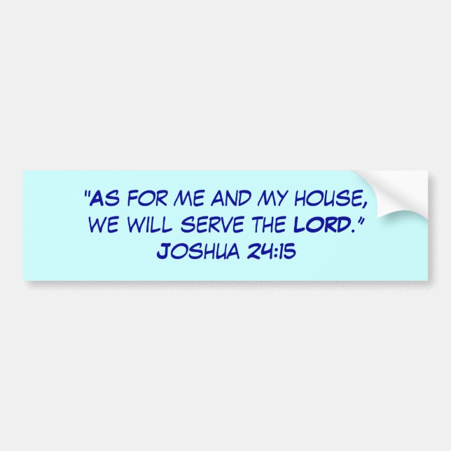 Joshua 21:15 bumper sticker (Front)