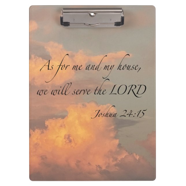 Joshua 24:15 As for me and… Clipboard (Front)