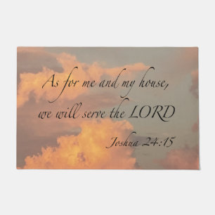 Joshua 24:15 As for me and…Door Mat