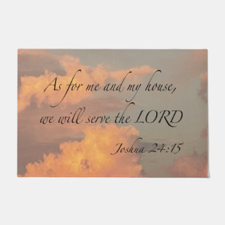 Joshua 24:15 As for me and…Door Mat