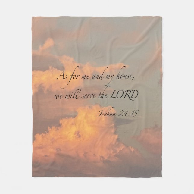 Joshua 24:15 As for me and my… Fleece Blanket (Front)