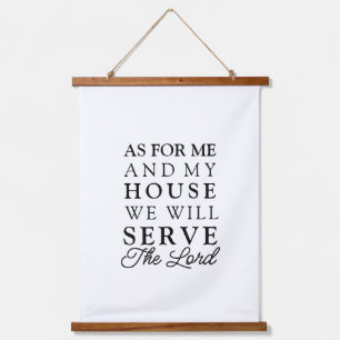 Joshua 24:15 As For Me and My House Bible Verse Hanging Tapestry