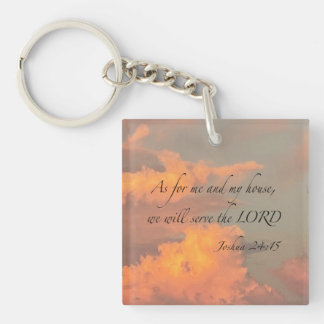 Joshua 24:15 As for me and my house, we will serve Key Ring