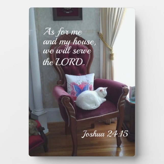 Joshua 24:15 As for me and my house, we will serve Plaque (Front)