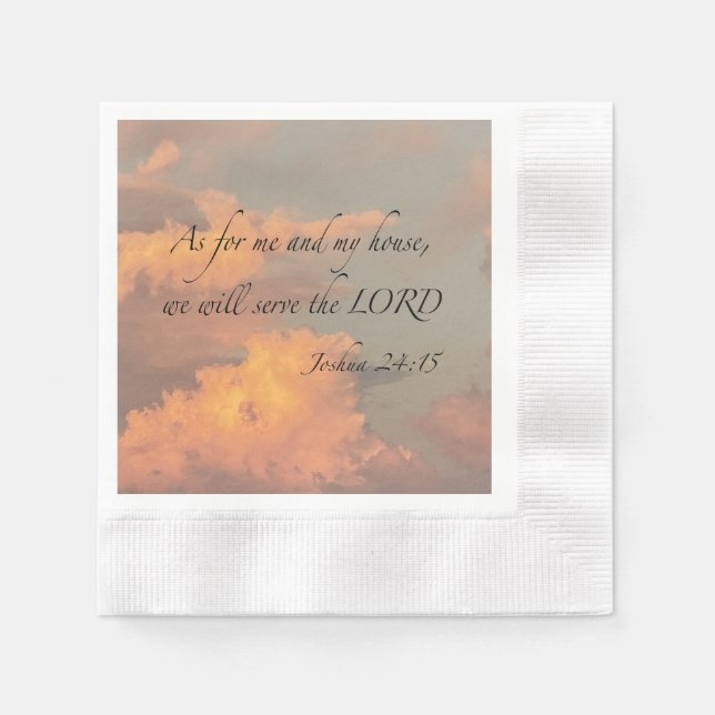 Joshua 24:15 As for me and my… Paper Napkin (Front)