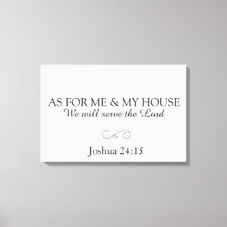 Joshua 24:15 bible verse canvas