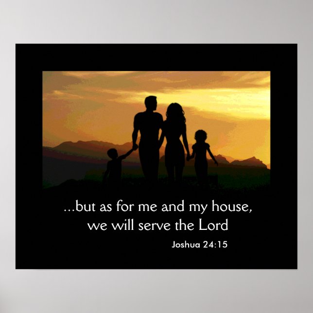 Joshua 24:15 Family Poster (Front)