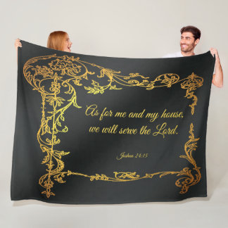 Joshua 24:15  fleece blanket