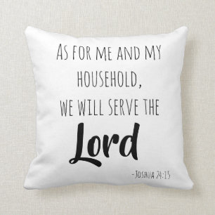 Joshua 24:15 Throw Pillow
