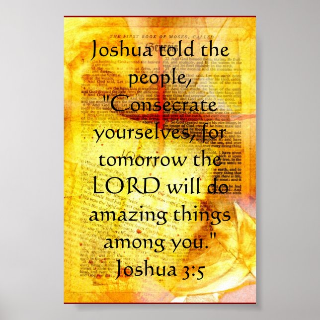 Joshua 3:5 poster (Front)
