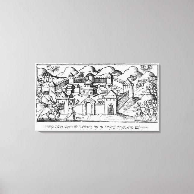 Joshua at the Walls of Jericho Canvas Print (Front)