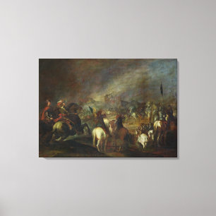 Joshua at the walls of Jericho Canvas Print