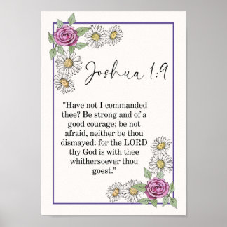 Joshua Bible Verse WallArt Poster